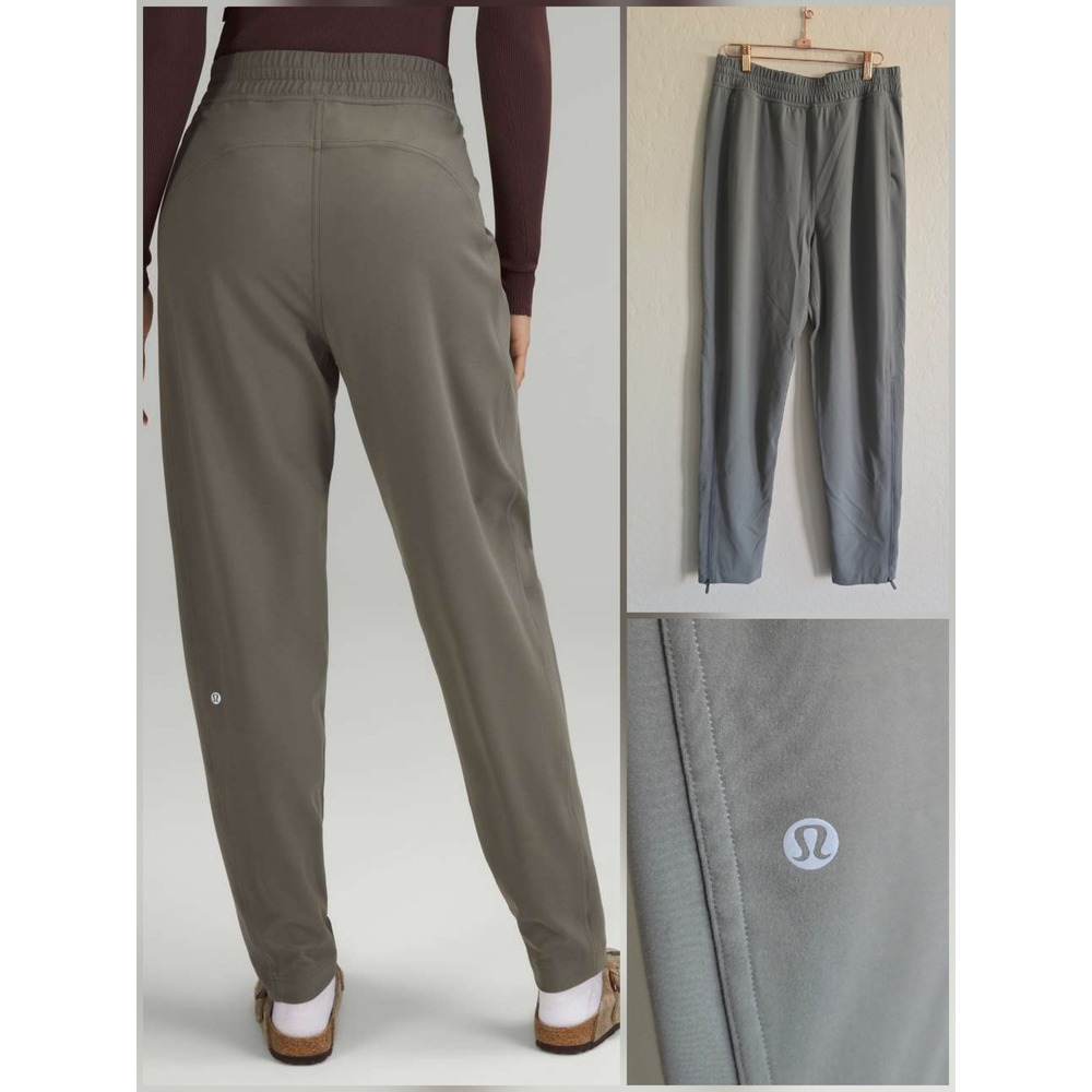 Lululemon Everlux High-Rise Zip-Leg Track Pant Full length Grey Sage Size 8